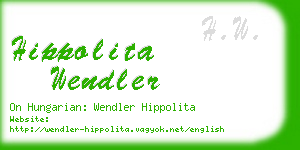 hippolita wendler business card